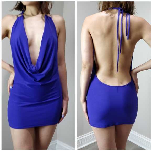 Roma Dresses & Skirts - (3/$15) Cowl neck open back mini dress